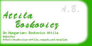 attila boskovicz business card